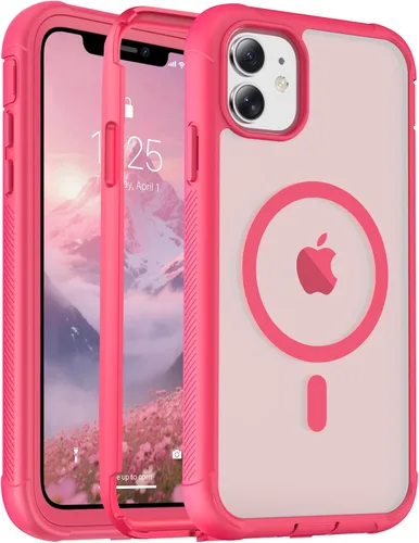 Miniatura 125 de jaroco - Funda magnética compatible con MagSafe para iPhone 11 de 6.1 pulgadas; protección de grado militar contra caídas, de doble capa