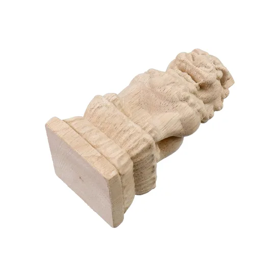 Miniatura 4 de Woogim 2 soportes de madera tradicionales de madera para estantes decorativos para el hogar, techo, esquina, decoración de esquina de 1.97 pulgadas