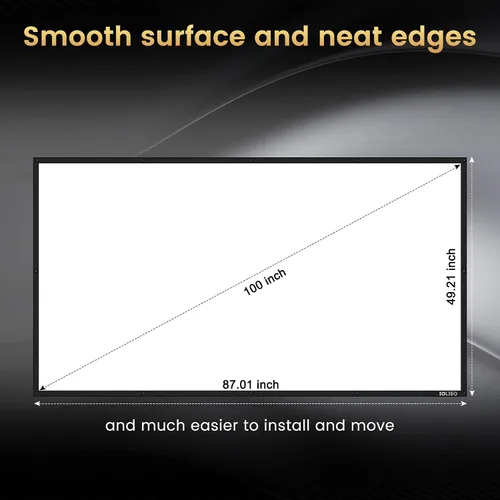 Miniatura 5 de ALR - Pantalla de proyector para montaje en pared estándar, alto contraste, 70% ALR, alto brillo, 2.7X, ganancia, 100 pulgadas, pantalla blanca