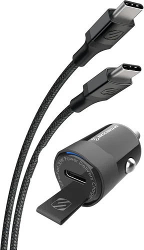 Miniatura 6 de Scosche CPDCA32 PowerVolt - Cargador rápido para automóvil con certificación USB tipo C y USB tipo A de 32 vatios con entrega de potencia 3.0