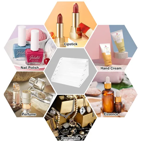 Miniatura 3 de Estante organizador de esmalte de uñas acrílico, soporte de 6 niveles, estante de pintura, estante de esmalte de uñas de gel, organizador de lentes