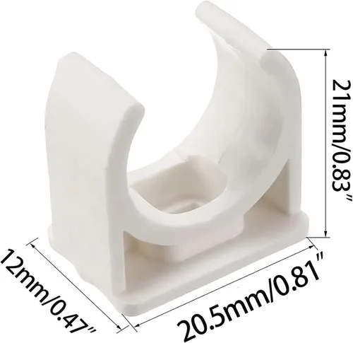 Miniatura 3 de 80 abrazaderas para tuberías de agua de PVC en forma de U, clips para tubos de 1/4 de pulgada (0.630 in), bandejas de TV, soporte de tubo Pex