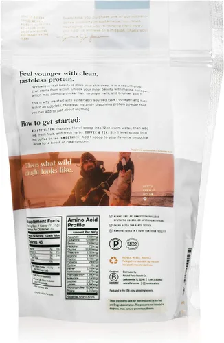 Miniatura 7 de Natural Force Polvo de proteína de suero orgánico alimentado con pasto, sin sabor, 16 onzas, péptidos de colágeno orgánico limpio, sin sabor, 32