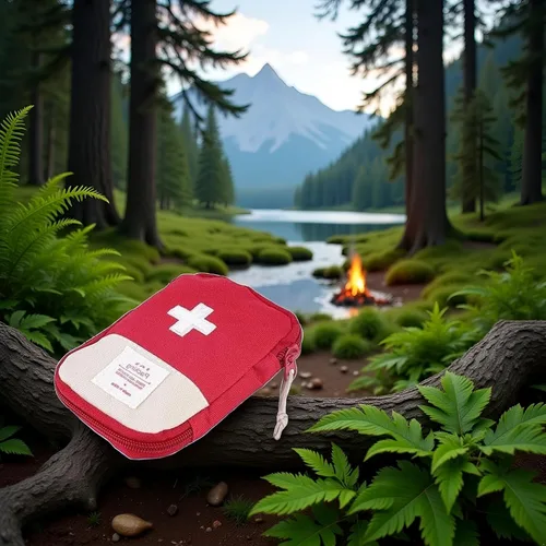 Miniatura 6 de Mini kit de primeros auxilios portátil rojo, para acampar al aire libre, supervivencia familiar, kit de primeros auxilios con patrón de cruz
