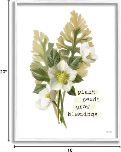 Miniatura 8 de Stupell Industries Plantas Semillas Cultivar Bendiciones Frase inspiradora de jardín de primavera, diseño de House Fenway