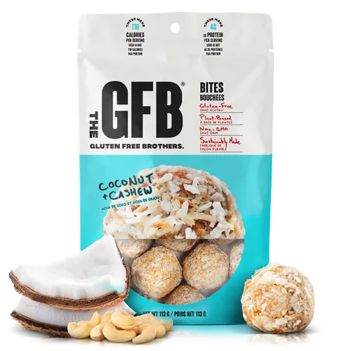Miniatura 8 de The GFB Bocados de proteína de chocolate negro y coco - Sin gluten, a base de plantas, sin OMG, hechos de manera sostenible – Ridículamente
