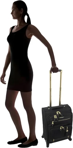 Miniatura 7 de Steve Madden Designer Luggage Collection - Maleta ligera y expandible para hombres y mujeres, bolsa de transporte duradera de 20 pulgadas con ruedas