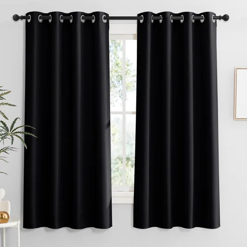 Miniatura 46 de RYB HOME Cortinas opacas de cocina de 36 pulgadas de largo, tratamiento de privacidad para ventanas pequeñas, aislamiento térmico, telón de fondo
