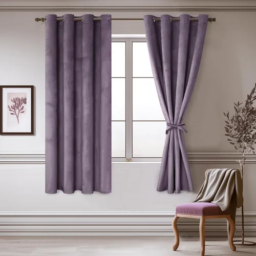 Miniatura 54 de JIUZHEN - Cortinas de terciopelo gris de 63 pulgadas opacas para sala de estar - Cortinas gruesas de terciopelo con ojales para ventana
