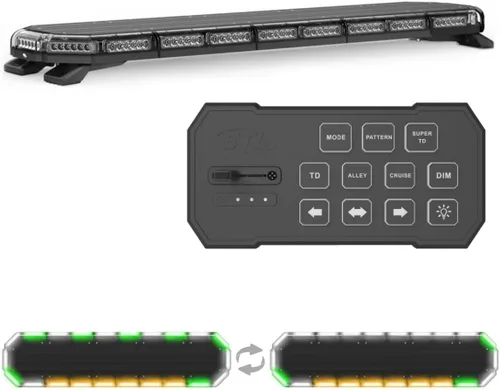 Miniatura 28 de SpeedTech Lights Super Takedown K-Force Elite 47 Barra de luz LED – 180 LED, 540 W montaje en techo advertencia de emergencia para policía, Ámbar
