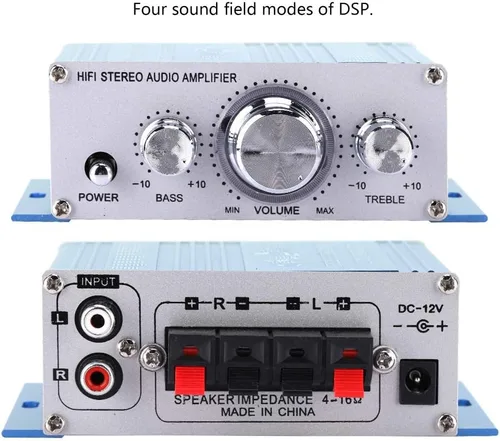 Miniatura 4 de Amplificador de audio estéreo, mini amplificador digital de subwoofer de audio de bajo de alta fidelidad, CD de música portátil, DVD, MP3