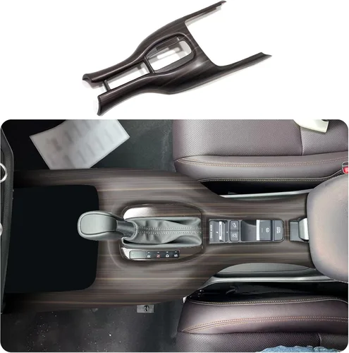 Miniatura 8 de Accesorios de coche aptos para Honda HR-V HRV 2023 2024 2025 2026 Pomo interior de la palanca de cambios de la consola (fibra de carbono negro) 1