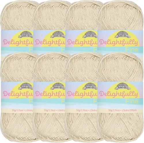 Miniatura 20 de JubileeYarn - Ovillo de hilo deliciosamente fino, 1.76 oz/madeja de rayón de bambú, color rosa polvo, 4 madejas