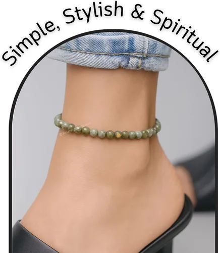 Miniatura 82 de Amazing Gemstone Crystal Anklet Ankle Bracelets for Women - Waterproof Beaded Healing Crystal Anklets, Plus Size Chakra Gemstone Bead Anklet