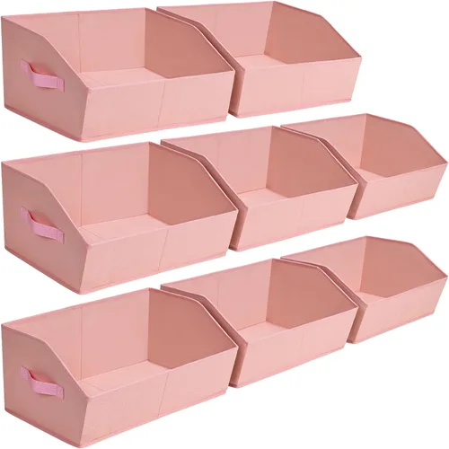 Miniatura 52 de Homsorout Organizador trapezoidal para armario, cestas grandes para organizar, caja de almacenamiento de tela para estantes, cubos de almacenamiento