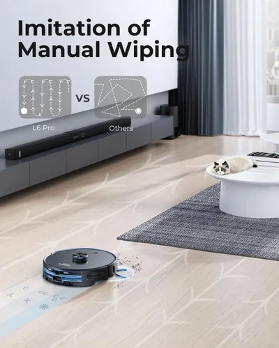 Miniatura 7 de Laresar Clean Combo de aspiradora y trapeador robot, aspiradora robótica de 3500 Pa con estación de vaciado automático de 3.5 L, 250 minutos