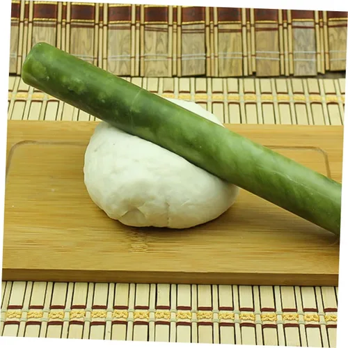 Miniatura 2 de Rodillo de mármol de jade de 8.19 pulgadas, rodillo de masa antiadherente para albóndigas, pasta, pizza, pastelería, superficie lisa, herramienta