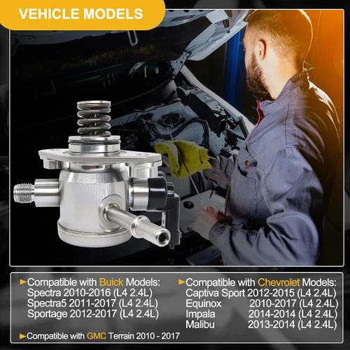 Miniatura 5 de Bomba de combustible mecánica de alta presión EP1028 compatible con Chevy Equinox, Malibu, Impala, Captiva, Orlando, GMC Terrain, Buick Lacrosse