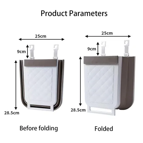 Miniatura 7 de Viene con un contenedor de compostaje que contiene 20 bolsas de basura, botes de basura plegables para cocina y baño, adecuado para automóviles