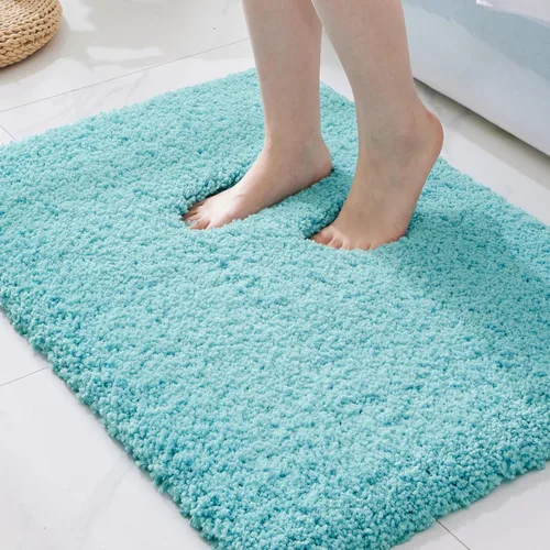 Miniatura 23 de ILANGO Alfombras de Baño Beige 32" × 20" Antideslizantes y Súper Absorbentes Extra Gruesas Suaves, Alfombra de Baño Lavable para Piso, Alfombra