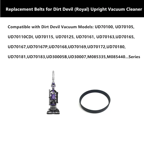 Miniatura 3 de Correas de repuesto para aspiradora vertical Dirt Devil (Royal), estilo 5, número de pieza 1LU0310X00 (2 correas)