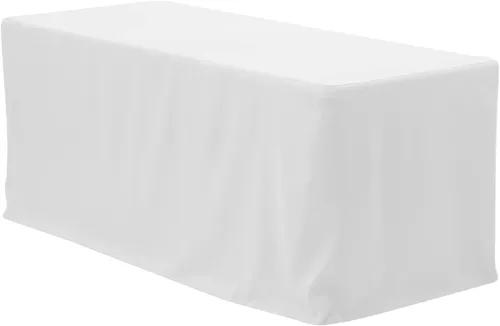 Miniatura 41 de YOUR CHAIR COVERS Mantel ajustable color marrón chocolate – Mantel rectangular de poliéster ajustable de 6 pies, mesa de buffet para interiores