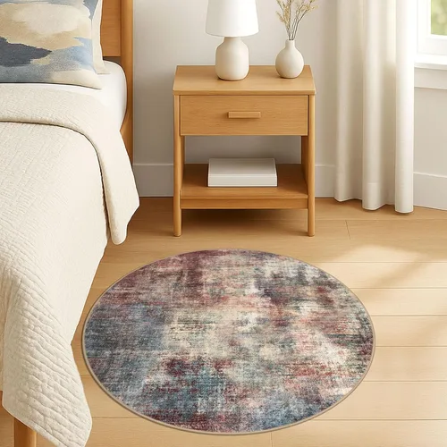Miniatura 1117 de IOHOUZE Alfombra abstracta lavable de 3 x 12 pies para pasillos, antideslizante para cocina, camino de entrada de lana sintética para interiores