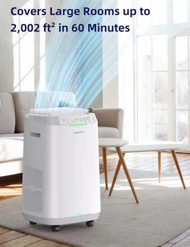 Miniatura 2 de Nuwave OxyPure ZERO - Purificador de aire inteligente, gran área de hasta 2,002 pies cuadrados, filtración de aire dual de 4 etapas, rejillas