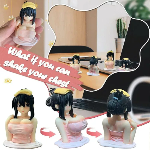 Miniatura 2 de 2 adornos para agitar, decoración de tablero de automóvil Shake Shake Girl, muñeca de juego de mareas, figura de acción sexy Kawaii de belleza