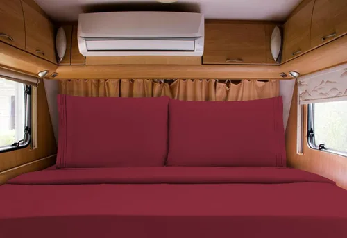 Miniatura 76 de Mocassi Juego de sábanas de lujo de 4 piezas, calidad prémium de hotel de 1800 hilos, ajuste fácil, sábanas y fundas de almohada resistentes a