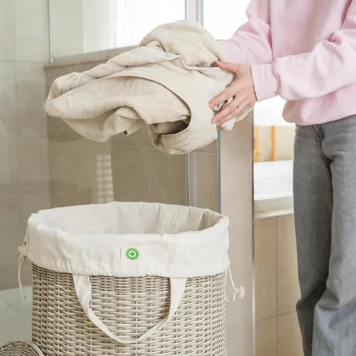 Miniatura 9 de Bolsas de lavandería para dormitorio universitario - Forro versátil y resistente para cesta de lavandería universitaria con cordón - Forro de cesta