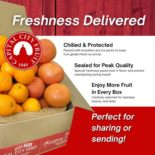 Miniatura 2 de Capital City Fruit Gourmet - Caja de regalo de fruta fresca Regalo para vacaciones, agradecimiento, mejorate Caja de regalo de condolencias