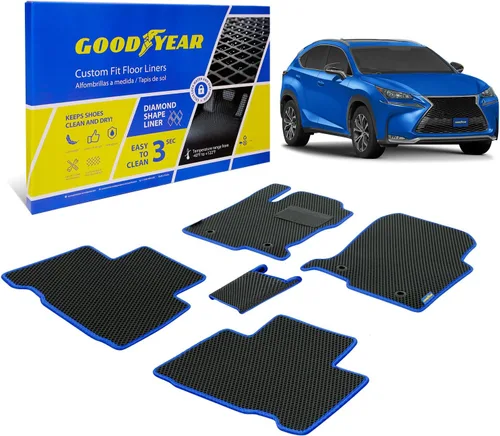 Miniatura 22 de Goodyear Alfombrillas de automóvil para todo tipo de clima, ajuste personalizado para Toyota 4Runner 10-12, juego de 5 piezas, revestimientos