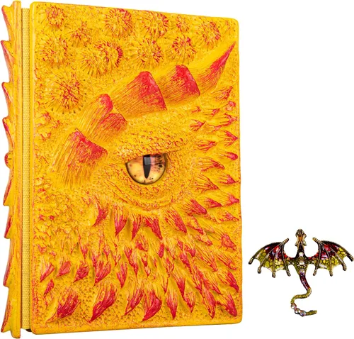 Miniatura 31 de Diario 3D en relieve de ojo de dragón en relieve, cuaderno grabado de resina, cuaderno Dnd para los amantes de los dragones, papel en blanco, bloc