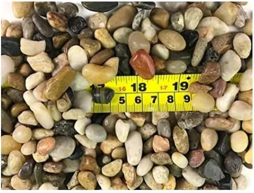 RG() Piedras pulidas de colores mixtos de 2 libras, pequeñas piedras decorativas de roca de río