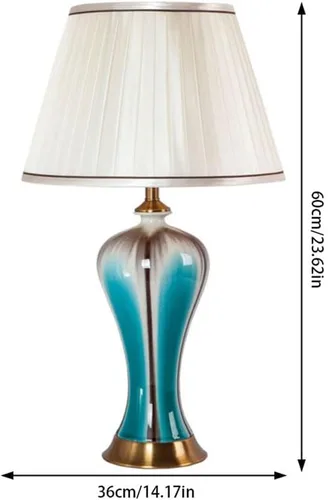 Miniatura 2 de Lamp for Desk Nordic Retro Ceramic Table Lamp Mediterranean Style Simple Bedside Lamp Bedroom Study Decorative Lamp Desk Lamps for Home Office