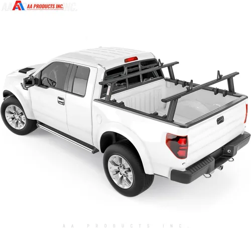 Miniatura 6 de Modelo APX2502-BLK - Escalera de aluminio para camioneta de perfil bajo con topes de carga