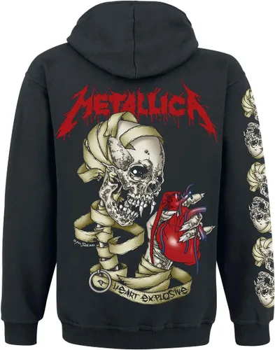 Miniatura 2 de Metallica 'Heart Explosive' (Negro) Sudadera con capucha con cremallera