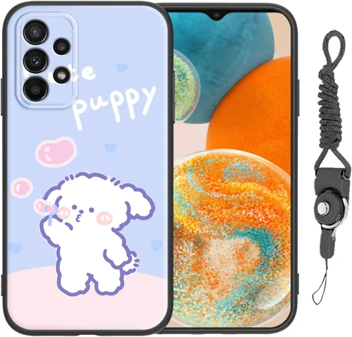Miniatura 24 de Funda para Galaxy A51 5G (no compatible con la versión A51 4G) con correa de cordón, para niñas y mujeres, diseño lindo de anime, funda de silicona
