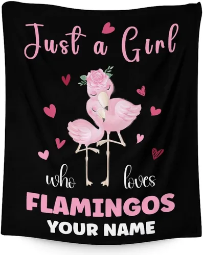 Miniatura 13 de Manta de flamenco de regalo, 30 x 40 pulgadas, bonita manta para mujeres y niñas, mantas negras suaves y peludas para sofá y oficina