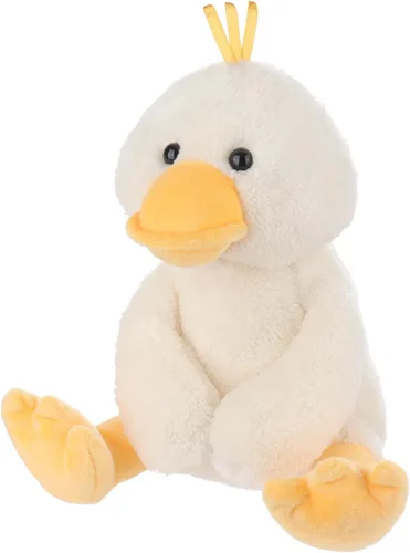 Miniatura 5 de Juguetes de Cordero de Albaricoque de Peluche de Pato de Terciopelo Blanco con Pata Fina, Animal de Peluche Suave y Abrazable Perfecto para Niños