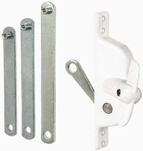 Miniatura 4 de Prime-Line H 3557 Jalousie Operador, reversible, con tres brazos de eslabones, acabado de aluminio (paquete individual)
