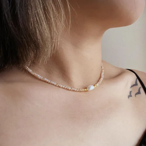 Miniatura 2 de Collares de cuentas de colores para mujer, collar de cuentas de cristal, collares de playa, collares bohemios para mujer, gargantilla de cuentas