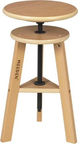 MEEDEN Taburete de dibujo de madera con altura ajustable, taburete de artista, taburete de estudio de oficina, hasta 220 libras, madera de haya