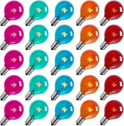 Miniatura 11 de Brightown Candelabra - Lote de 25 bombillas G40 con rosca, luz clara, con forma de globo Luz LED