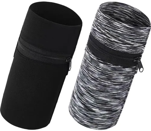 Miniatura 2 de Cartera de muñeca de 1 bolsillo para teléfono celular, cartera de tobillo, bandas para el sudor, brazalete, bolsa oculta, cartera de muñeca