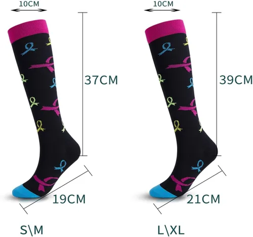 Miniatura 3 de Calcetines de compresión médica para mujeres y hombres, circulación de 20-30 mmhg, transpirables, lo mejor para correr, atletismo, enfermería