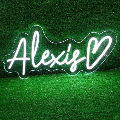 Miniatura 10 de Letrero de neón con nombre personalizado para pared, luces LED de neón personalizables, letras personalizables iluminadas, letreros iluminados