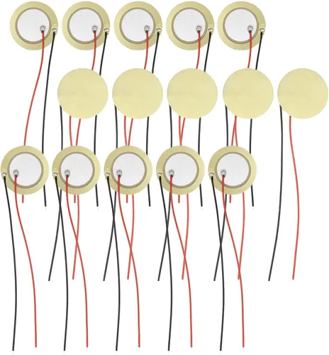 Miniatura 5 de Paquete de 20 Discos Piezoeléctricos, Discos Piezoeléctricos de 20mm Transductor con Cables de 3.94 pulgadas, Micrófono de Contacto Acústico