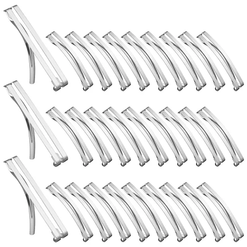 Miniatura 10 de Hotop 30 Piezas Pinzas para el Cabello, Pasadores de Metal Abovedados de Centro Abierto, Colores Surtidos (Negro, Marrón, Plateado)